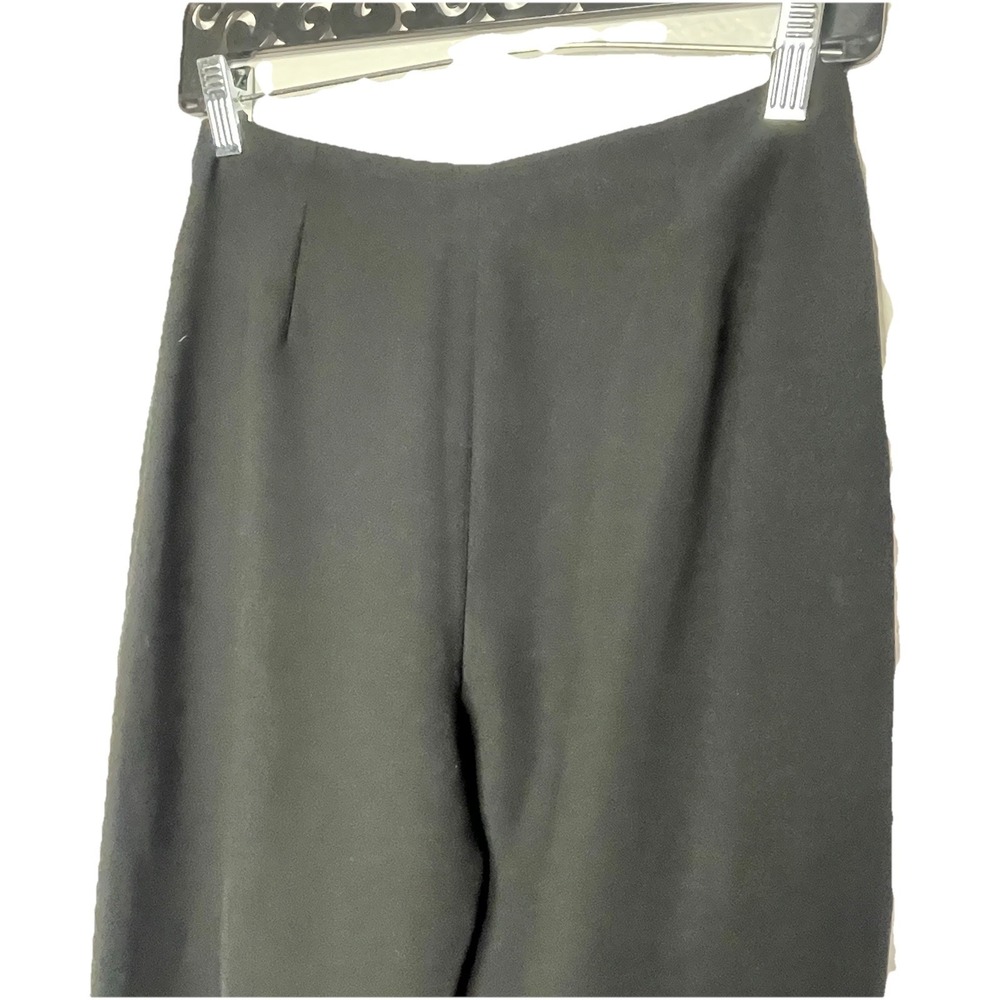 Jesus Del Pozo Black Draped Straight Leg Pants Size 8 Euro 38 Dress‎ Pants Chic - Picture 8 of 11